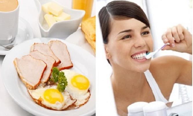 tại sao nên đánh răng trước khi ăn sáng